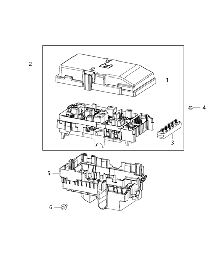 2016 Chrysler 200 Power Distribution Center, Intelligent Diagram