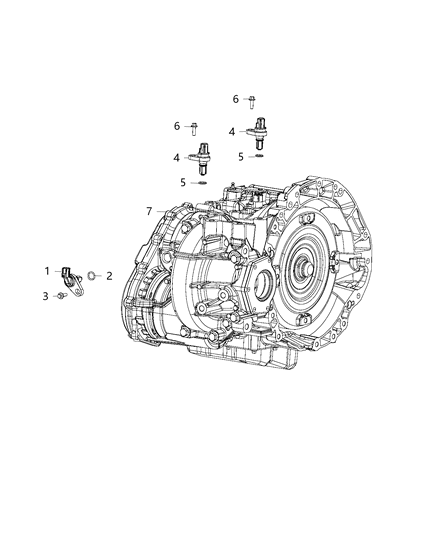 2016 Dodge Grand Caravan Sensors - Drivetrain Diagram