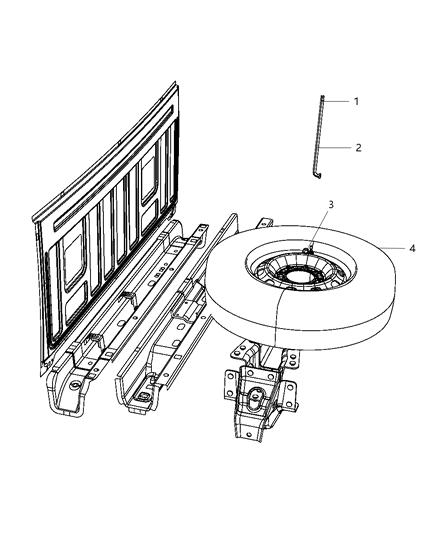2009 Dodge Ram 3500 Cab Chassis Spare Tire Stowage Diagram