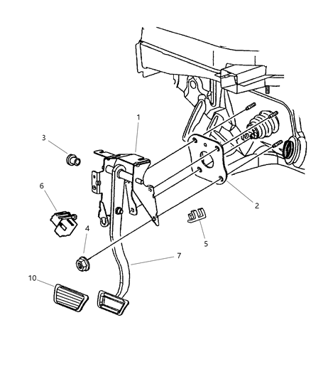 1999 Dodge Intrepid Pedal, Brake Diagram