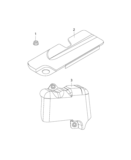 2015 Ram ProMaster 1500 Engine Cover & Related Parts Diagram