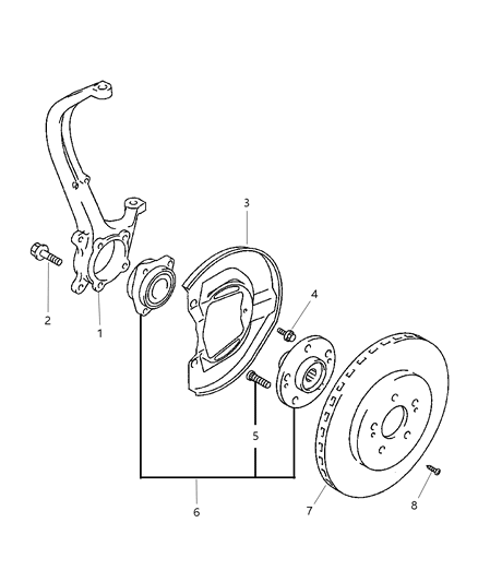 2000 Chrysler Sebring Coupe Front Wheel Hub Diagram