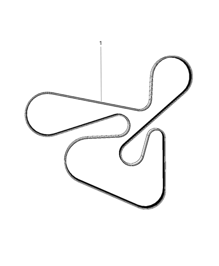 2014 Dodge Avenger Belts, Serpentine & V-Belts Diagram 1