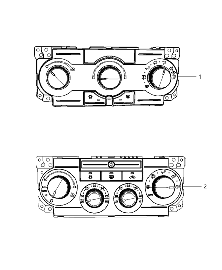 2009 Jeep Grand Cherokee A/C & Heater Controls Diagram