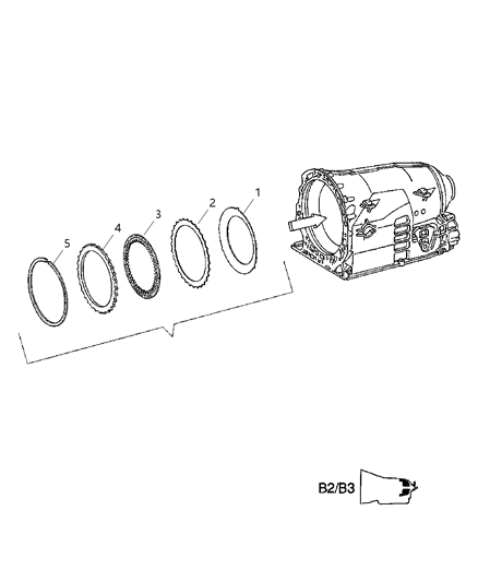 2008 Dodge Sprinter 3500 B2 / B3 Clutch Diagram 2