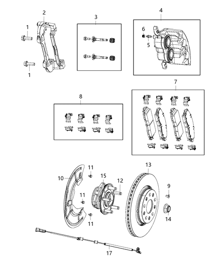 2018 Jeep Wrangler All-new Model Front Brakes Diagram