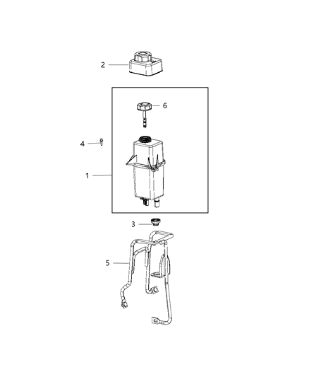 2020 Ram ProMaster 3500 Cap-Power Steering Reservoir Diagram for 68133275AA