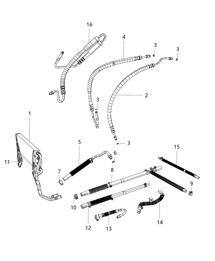 2018 Ram 2500 Power Steering Hose Diagram 1