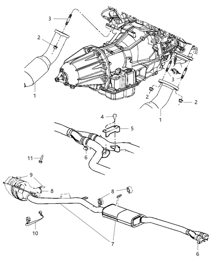 2009 Chrysler 300 Exhaust System Diagram 1