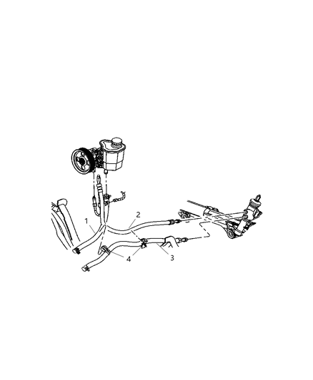 2006 Dodge Durango Power Steering Hoses Diagram 2