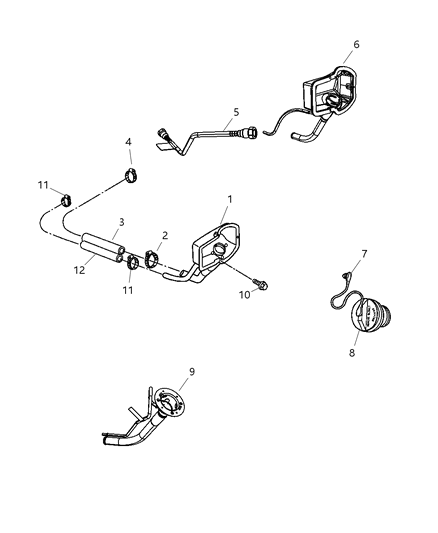 2006 Dodge Dakota Fuel Filler Tube Diagram