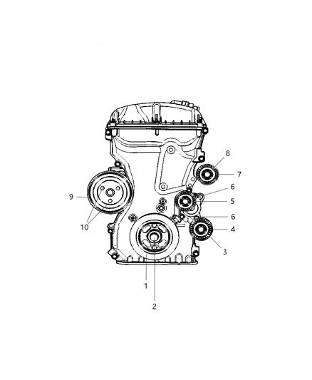 2010 Chrysler Sebring Pulley & Related Parts Diagram 2