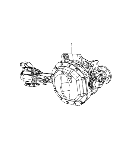 2008 Dodge Ram 1500 Axle Assembly, Front Diagram