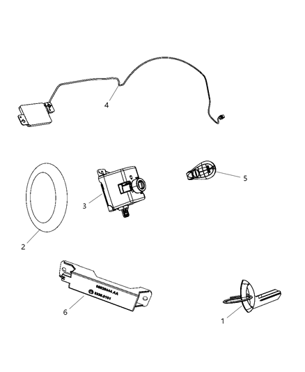 2011 Dodge Durango Key Fob-Integrated Key Fob Diagram for 5026542AB