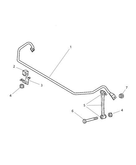 2005 Chrysler Crossfire Sway Bar - Rear Diagram