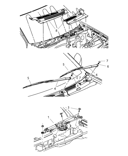 2011 Dodge Durango WIPERUNIT-Windshield Diagram for 55079158AC