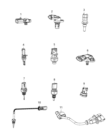 2020 Jeep Wrangler Sensors, Engine Diagram 5