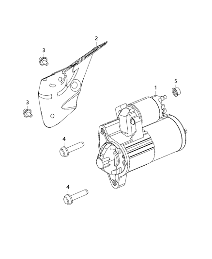 2020 Dodge Durango Starter & Related Parts Diagram 1
