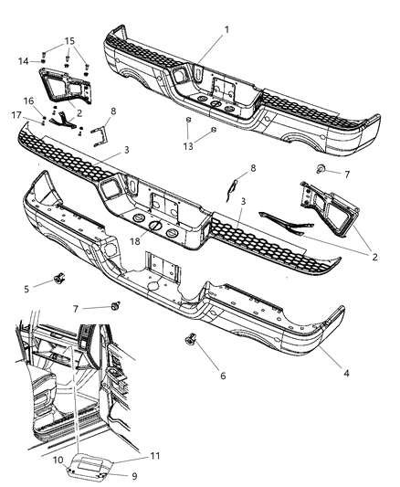 2011 Ram 1500 Bolt-Carriage Diagram for 68158713AA