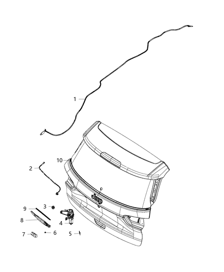 2020 Jeep Compass Nozzle-LIFTGATE Washer Diagram for 55112792AA