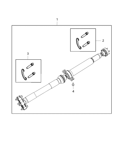 2018 Dodge Durango Drive Shaft Diagram for 52123633AB