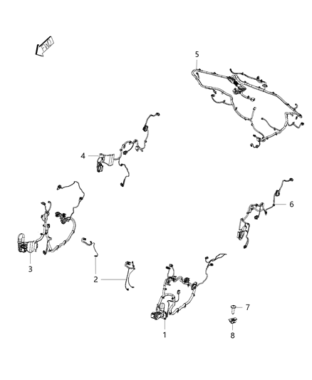 2015 Jeep Cherokee Wiring-Front Door Diagram for 68236767AB