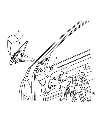 1999 Jeep Grand Cherokee Glass Kit-Mirror Replacement Diagram for 5017073AA