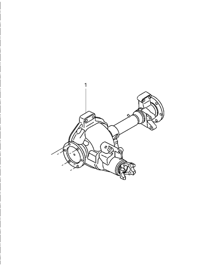 1998 Dodge Durango Axle Assembly, Front Diagram