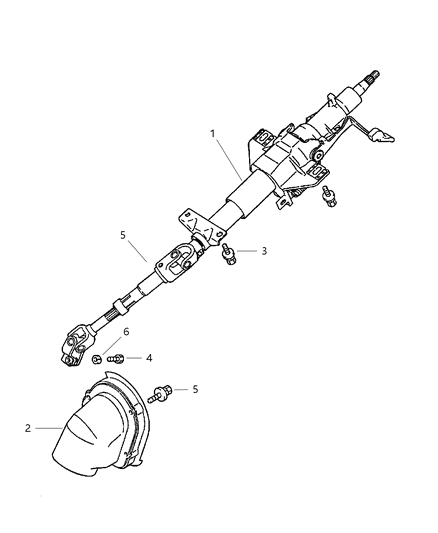 2001 Chrysler Sebring Coupe Column, Steering Diagram