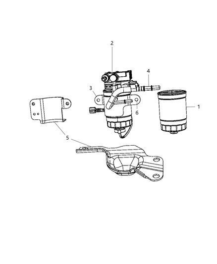 2008 Jeep Wrangler Fuel Filter & Related Diagram