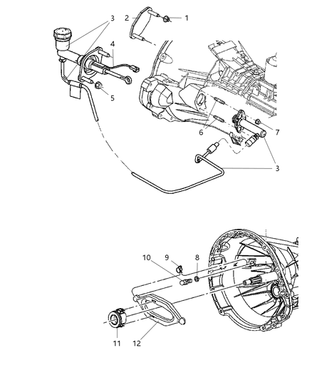 2007 Dodge Ram 1500 Controls, Hydraulic Clutch Diagram