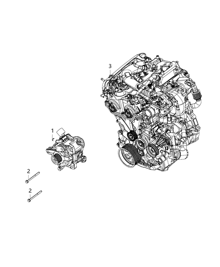 2019 Jeep Wrangler Generator-Engine Diagram for 68432441AB