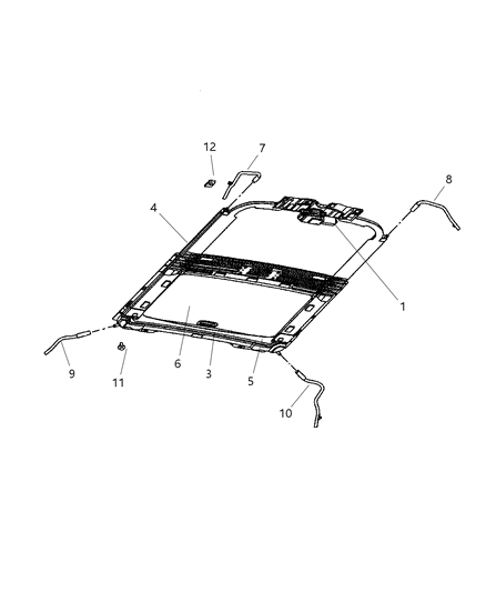 2005 Chrysler Pacifica Tube-SUNROOF Drain Diagram for 4719978AJ