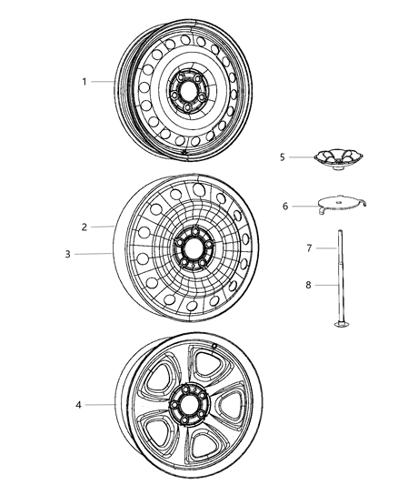2019 Dodge Charger Spare Wheel Diagram for 4782819AB