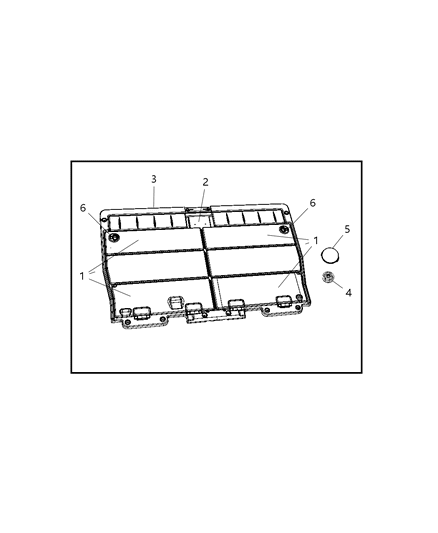 2011 Chrysler Town & Country Cover-Load Floor Diagram for ZJ24DX9AD