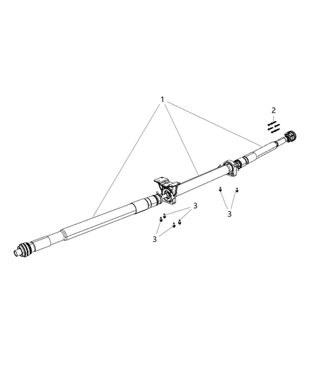 2020 Chrysler Pacifica Drive Shaft, Rear Diagram