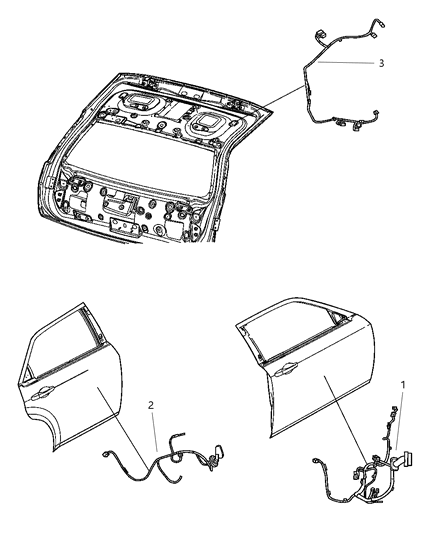 2006 Dodge Charger Wiring-Rear Door Diagram for 4607112AC