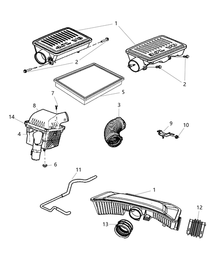 2007 Jeep Commander Air Cleaner Diagram