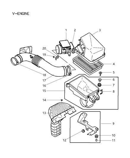2001 Chrysler Sebring Coupe Air Cleaner Diagram 2