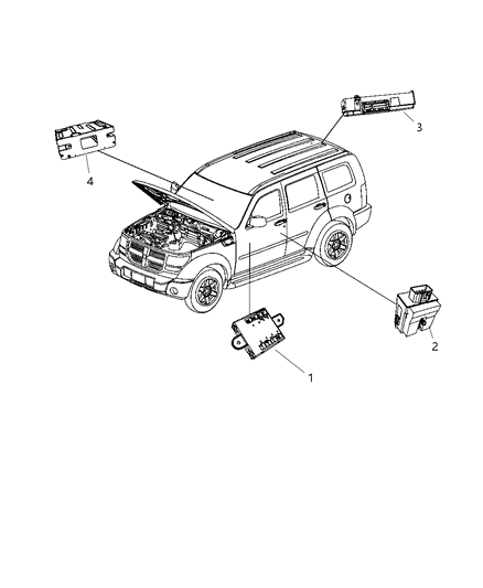 2009 Dodge Nitro Modules Diagram