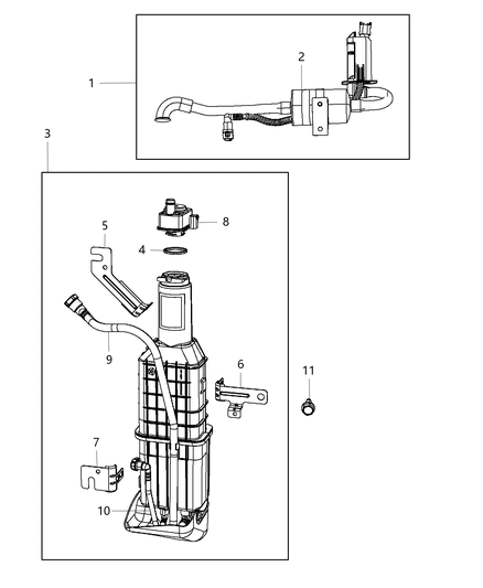 2018 Dodge Grand Caravan Vapor Canister Diagram