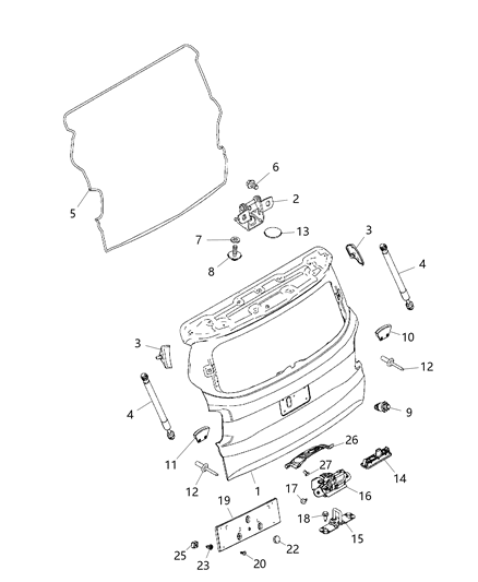 2017 Jeep Renegade Liftgate Diagram