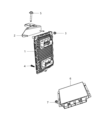 2013 Dodge Challenger Modules, Engine Compartment Diagram