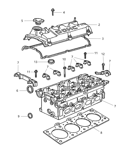 2005 Dodge Stratus Cylinder Head Diagram 1