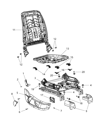 2009 Chrysler 300 Cover-Close-Out Diagram for 1AP321J3AA