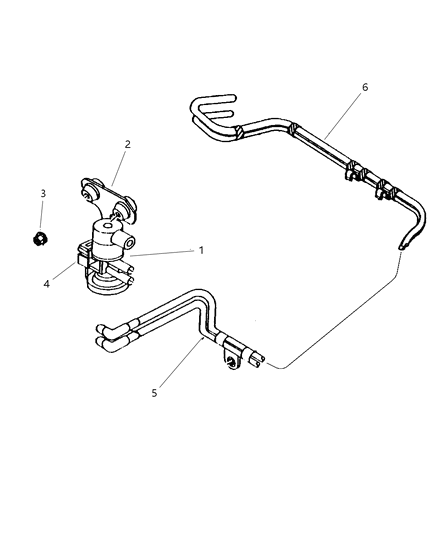 1997 Dodge Dakota Emission Control Vacuum Harness Diagram 1