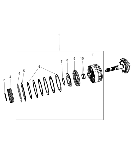 2007 Dodge Avenger Piston-Low Clutch RETAINER Diagram for 5078605AA