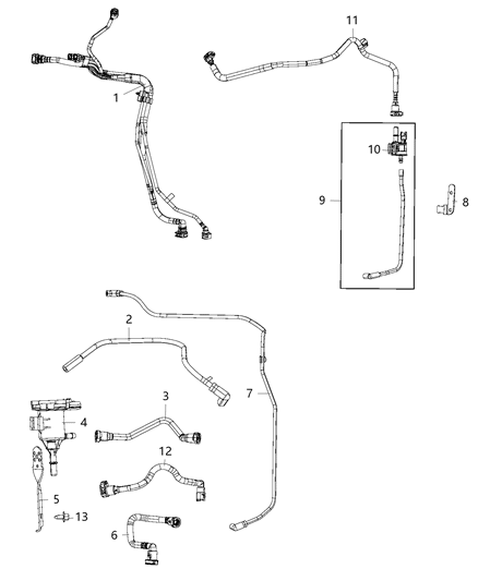 2015 Chrysler 300 Emission Control Vacuum Harness Diagram