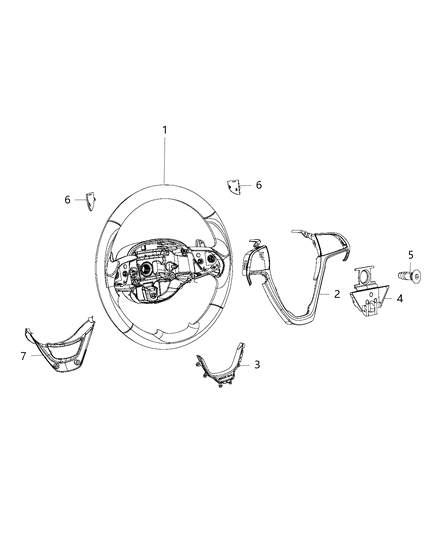 2014 Jeep Grand Cherokee Wheel-Steering Diagram for 5QV291UCAA