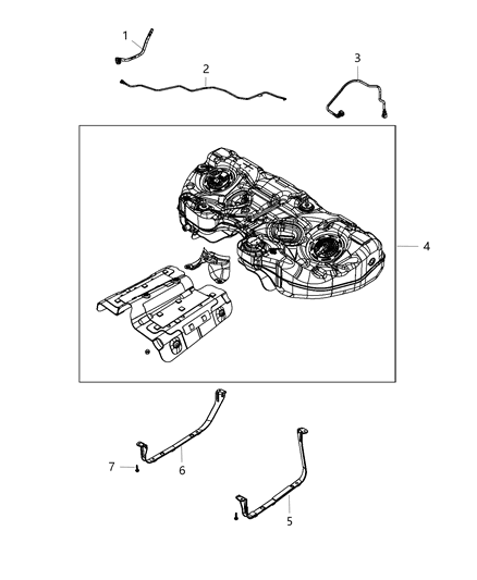 2020 Dodge Challenger Tank-Fuel Tank Diagram for 68493902AA